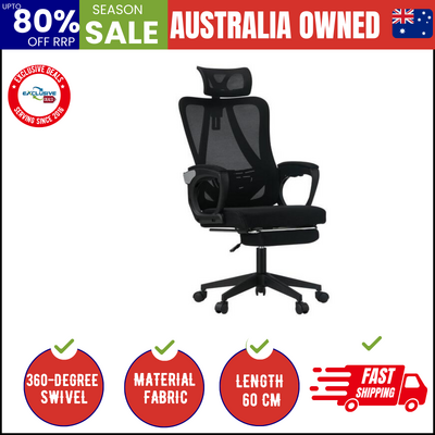 Mesh Office Chair Adjustable Lumbar Support Black