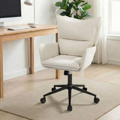 Office Chair Wide Seat Beige