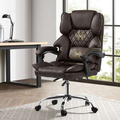 Massage Office Chair Recliner Brown double