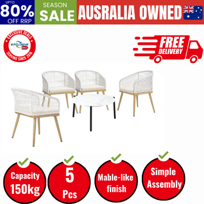 4 Seater Outdoor Patio Set 70cm Table