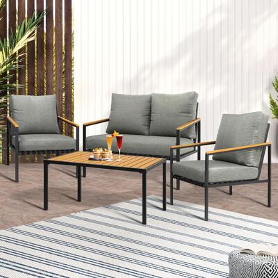 Outdoor Furniture 4-Piece Setting Bistro Set Dining Chairs Patio Setting