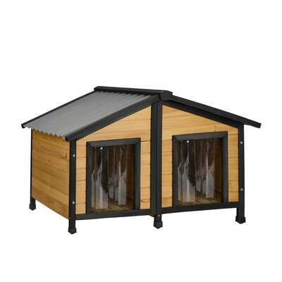 Dog Kennel Outdoor Indoor Pet House Wooden Puppy Cabin Kennels