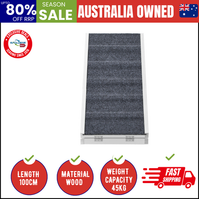 Dog Pet Ramp Adjustable Height Stairs Bed Sofa Car Foldable 100cm White