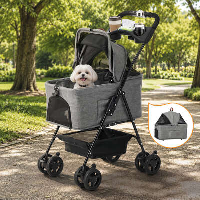 Pet Stroller Foldable Pram 45x58x95cm