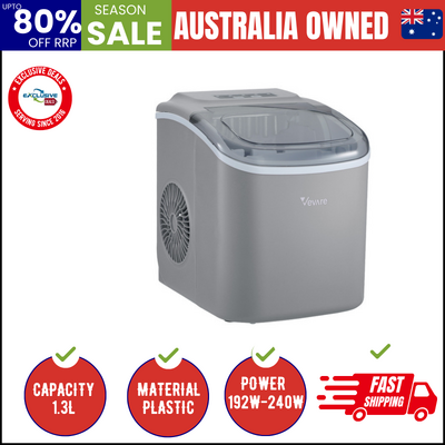 Portable Ice Maker Machine Ice Cube Tray 12kg Bar Countertop Grey