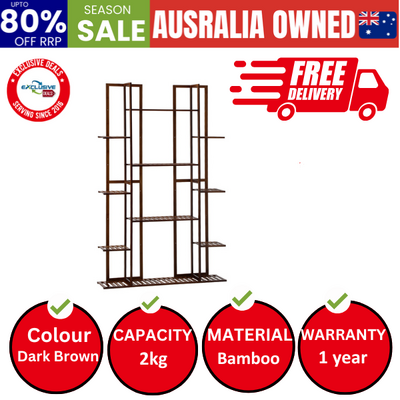 Plant Stand 7-tier Planter Shelf Bamboo