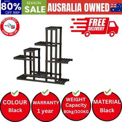 6 Tiers Plant Stand Flower Pots Shelf Indoor Outdoor Garden Rack