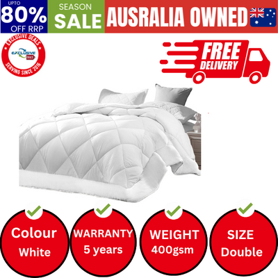 400GSM Quilt Double Size Microfibre Quilt All Season Bamboo Doona