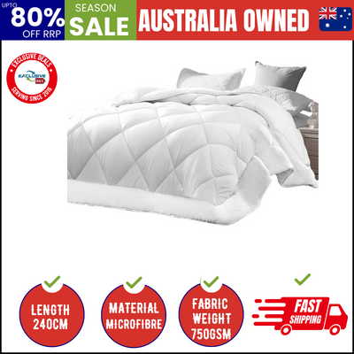 Microfibre Bamboo Winter Quilt 750GSM Microfiber Duvet Doona King