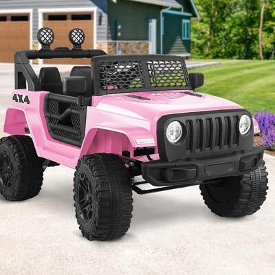Kids Ride On Car Jeep Electric Vehicle Toy Remote Cars Gift 12V LED Light