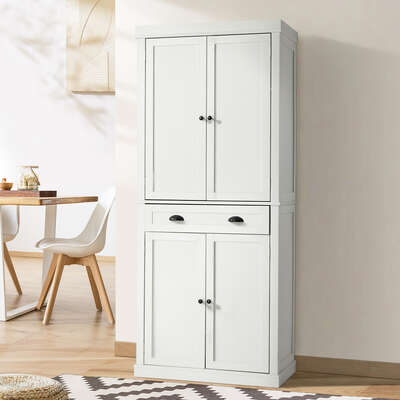 Sideboard Cabinet Storage Cupboard Pantry Drawer 6-Tier Shelf
