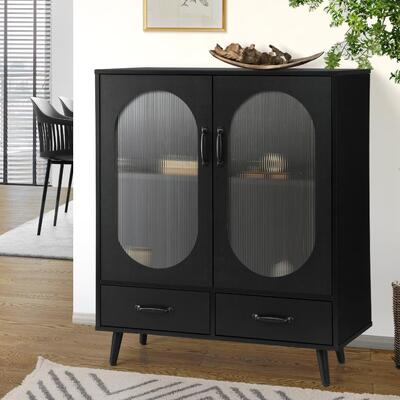 Elegant Sideboard Buffet Cabinet: Stylish Storage and Coffee Bar
