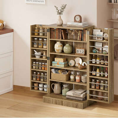 Sideboard Cabinet 2 Door Storage Natural | EXTG
