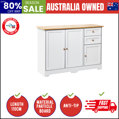 Elegant Storage Solution: Chest of Drawers with 2 Cabinets and 2 Drawers