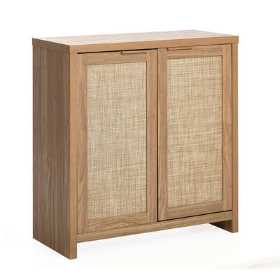 Rattan Buffet Sideboard Storage Cabinet for Kitchen & Hallway Table