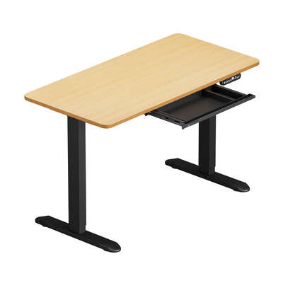 120CM Electric Standing Desk with Drawer Height Adjustable Black & Oak