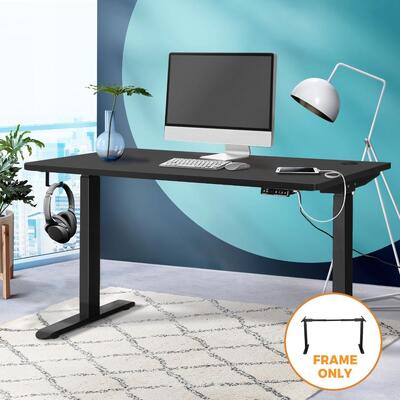 Dual Motor Height Adjustable Standing Desk Dual Motors Home Office Sit Stand Desk Electric Motorised Standing Desk Fram Laptop Computer Workstation Bl