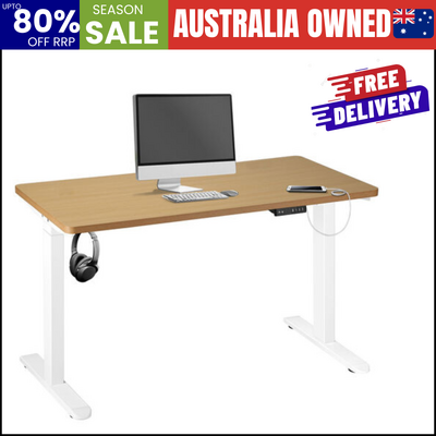 Sit-Stand Desk Height Adjustable Desk White&Oak
