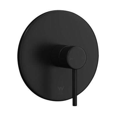 Shower Mixer Tap Bathroom Wall Tapware Brass Tapware Round Black