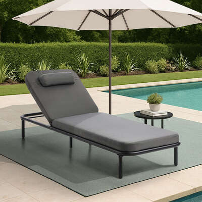 Sun Lounge Outdoor Patio Furniture Setting Grey