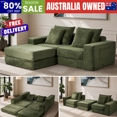 Compressed Modular Sofa Multi-Layout Corduroy Lounge Set