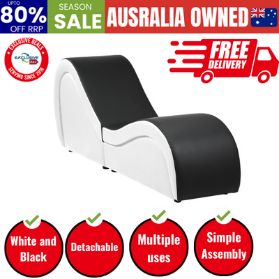 Sofa Love Seat Chaise Lounge Couples Yoga Bed BK&WH
