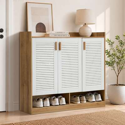 5-Tier Shoe Storage Cabinet 3 Door Cupboard | EXTG