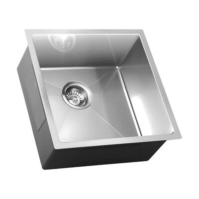 Kitchen Sink Stainless Steel Bathroom Laundry Basin Single Silver 44X44CM