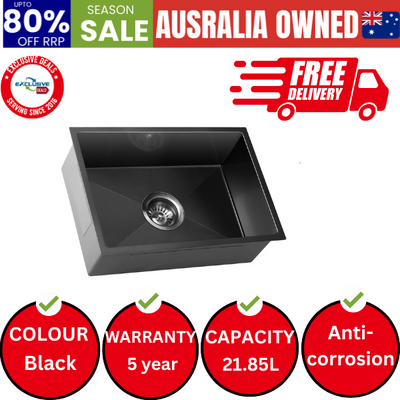 Stainless Steel Sink Single Under/Top/Flush Mount 45X30CM