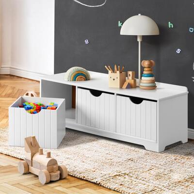 Kids Toy Storage Box Organiser Seating Bench