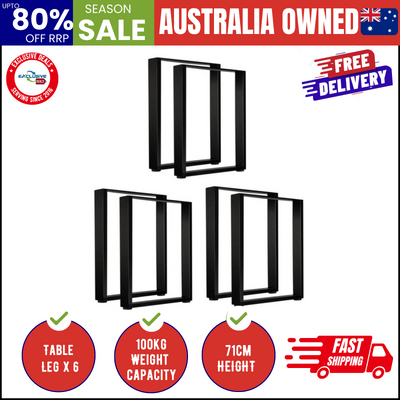 6X Coffee Dining Table Legs Bench Box Steel Metal Industrial 71 X 50CM