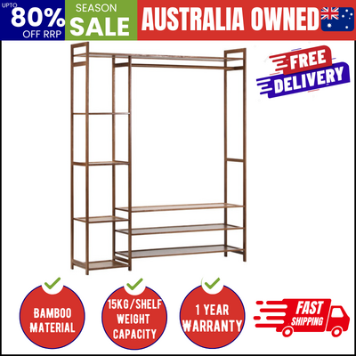 Open Wardrobe with 8 Display Shelves