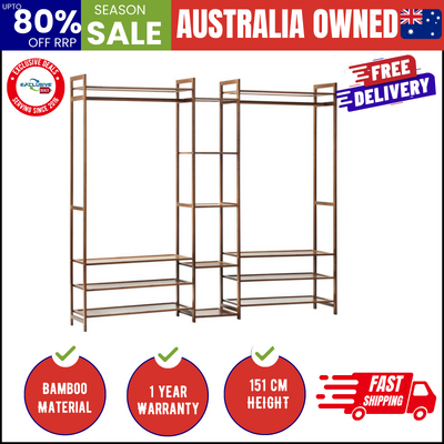 Open Wardrobe Organiset with 13 Display Shelves