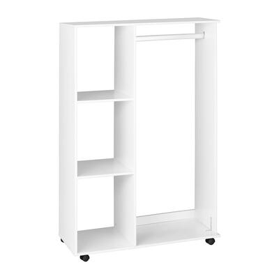 Portable Wardrobe Open Storage Shelves Organizer Clothes Rack Hanging