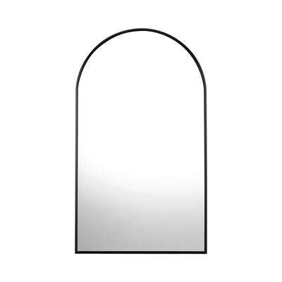 Wall Mirror 86x50cm Arched Black