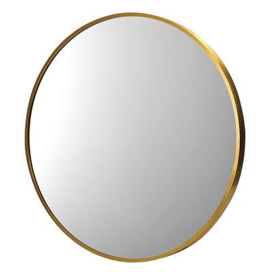 Round Wall Mirror 80cm Gold Frame Modern Bathroom Bedroom Decor Home