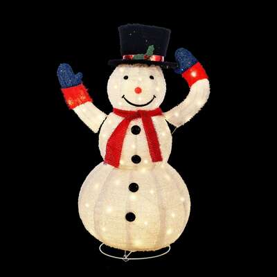 3D Christmas Snowman Light LED 127cm Xmas Festive Display