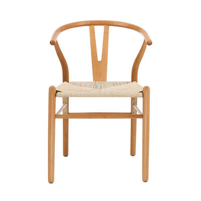Set of 4 Wooden Dining Chair Wishbone Shaped Chair