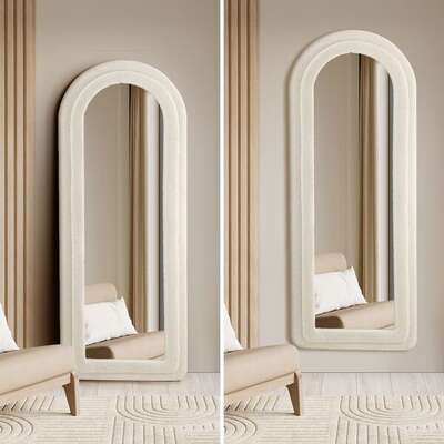 Full Length Mirror Boucle Frame 1.6M Floor Mirrors