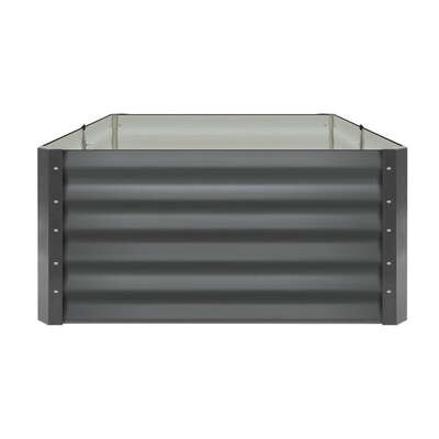 120x80x45cm Garden Bed Galvanised Steel 4pcs