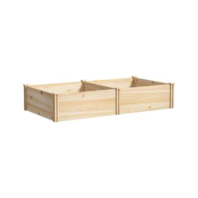 Raised Garden Bed 160x80x30cm Wooden Planter Box Outdoor Vegetable Flower
