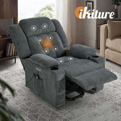 Recliner Chair Lift Heated Massage Armchair with USB Charging Ports