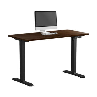 120CM Electric Standing Desk Single Motor Black&Walnut