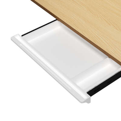 150cm Electric Standing Desk with Drawer Adjustable White & Oak