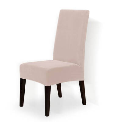 8x Stretch Corduroy Dining Chair Cover Seat Covers Protectors Slipcovers Beige