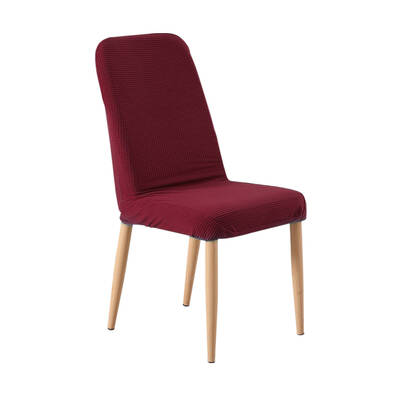2x Dining Chair Covers Cover Burgundy