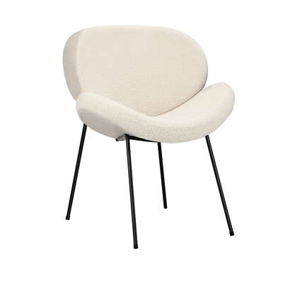 Dining Chair  sherpa Cream