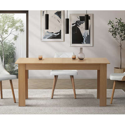 200cm Extendable Dining Table Cafe Table Natural