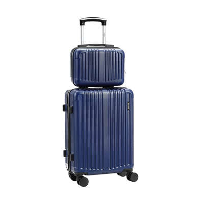 2PCS Luggage Suitcase Trolley Set Carry On TSA Hard Case Navy