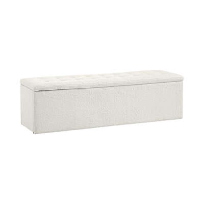 Storage Ottoman XL  Sherpa White
